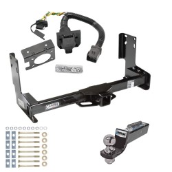 Trailer Hitch Tow Package w/ 7-Way RV Wiring For 07-09 Dodge Sprinter 2500 3500 07-13 Freightliner Sprinter 2500 3500 w/ 2" Drop Mount 2" Ball Class 4 2" Receiver w/Factory 7-Way  Trailer Hitch Tow Package w/ 7-Way RV Wiring For 07-09 Dodge Sprinter 2500 3500 07-13 Freightliner Sprinter 2500 3500 w/ 2" Drop Mount 2" Ball Class 4 2" Receiver w/Factory 7-Way
