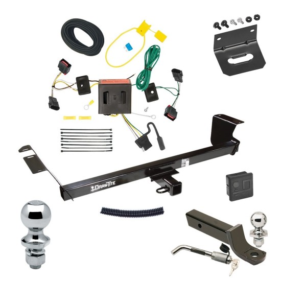 Custom Fit Trailer Hitch Wiring Harness (Plug & Play) 2" Drop Ball-Mount w/ Locking Pin/Clip 2" Chrome Ball 4-Flat Mounting Bracket 1-7/8" Chrome Ball Rubber Hitch Plug Cover Installation Hardware Installation Instructions 75579 118552 Ultimate Tow Package For 08-10 Chrysler Town & Country Dodge Grand Caravan Trailer Hitch w/ Wiring 2" Drop Mount Dual 2" and 1-7/8" Ball Lock Bracket Cover 2" Receiver