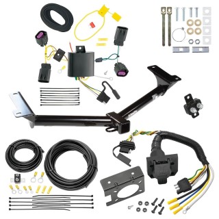 Custom Fit Trailer Hitch Wiring Harness (Plug & Play) Trailer Connector Adapter Brake Control Wiring Kit Circuit Breaker Installation Hardware Installation Instructions 75648 85343 20506 7012a 118567 Draw-Tite Trailer Hitch 7-Way RV Wiring 12-20 Dodg Trailer Hitch w/ 7-Way RV Wiring For 12-20 Dodge Journey Except w/LED Taillights Class 3 2" Receiver