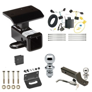 Custom Fit Trailer Hitch Wiring Harness (Plug & Play) 2" Drop Ball-Mount w/ Locking Pin/Clip 2" Chrome Ball 4-Flat Mounting Bracket 1-7/8" Chrome Ball Rubber Hitch Plug Cover Installation Hardware Installation Instructions 75658 118675 Ultimate Tow Package For 12-17 Volkswagen Tiguan Trailer Hitch w/ Wiring 2" Drop Mount Dual 2" and 1-7/8" Ball Lock Bracket Cover 2" Receiver