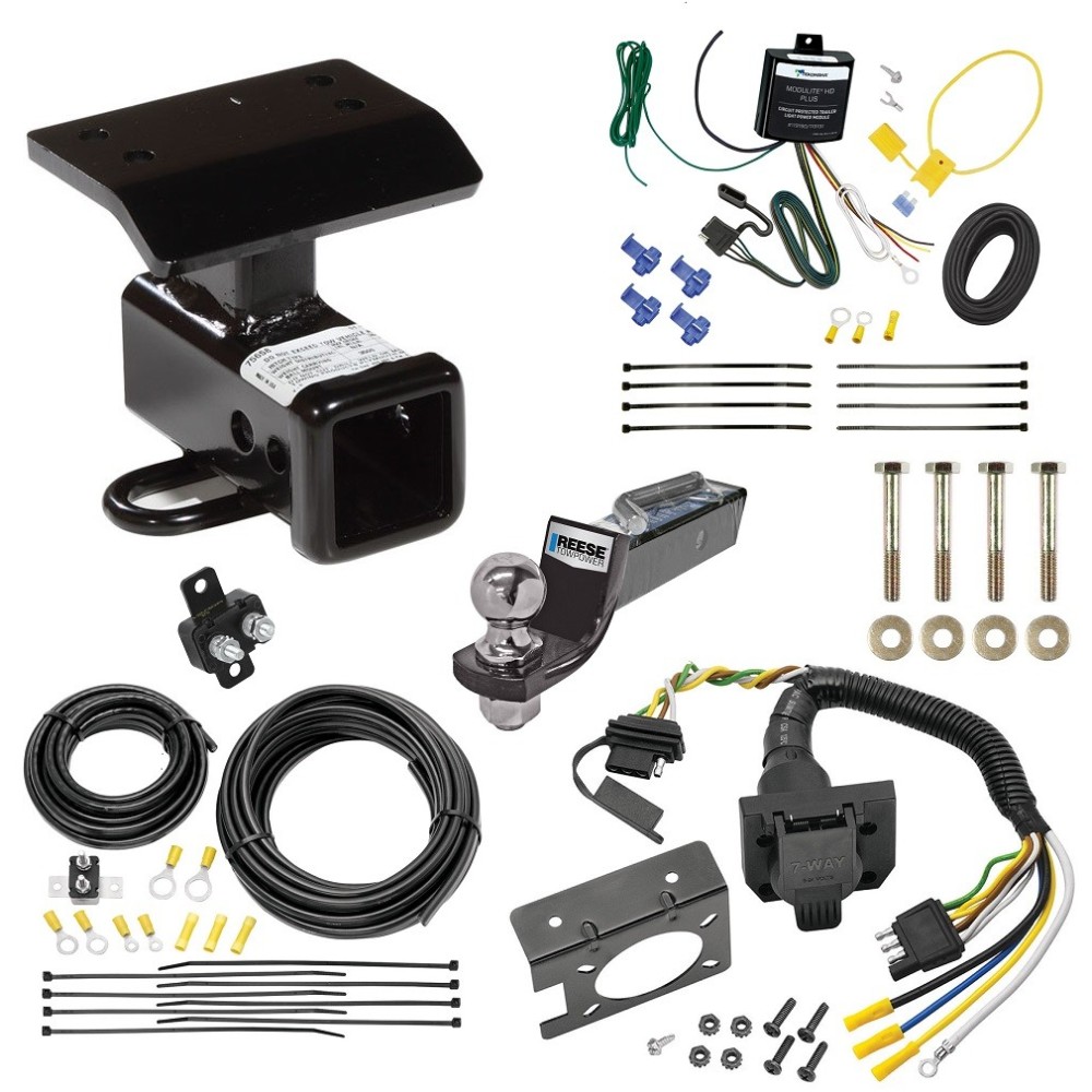 Custom Fit Trailer Hitch Wiring Harness (Requires Splicing) 2" Drop Ball-Mount w/ Pin/Clip 2" Chrome Ball Trailer Connector Adapter Brake Control Wiring Kit Circuit Breaker Installation Hardware Installation Instructions 75658 85343 20506 7012a Trailer Hitch Tow Package w/ 7-Way RV Wiring For 09-11 Volkswagen Tiguan w/ 2" Drop Mount 2" Ball Class 3 2" Receiver All Models