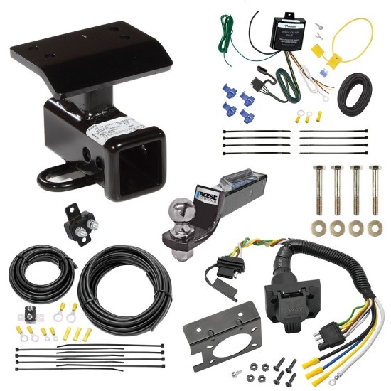 Custom Fit Trailer Hitch Wiring Harness (Requires Splicing) 2" Drop Ball-Mount w/ Pin/Clip 2" Chrome Ball Trailer Connector Adapter Brake Control Wiring Kit Circuit Breaker Installation Hardware Installation Instructions 75658 85343 20506 7012a Trailer Hitch Tow Package w/ 7-Way RV Wiring For 09-11 Volkswagen Tiguan w/ 2" Drop Mount 2" Ball Class 3 2" Receiver All Models
