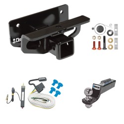 Tow Package For 03-18 Dodge Ram 1500 19-23 (Classic) 03-09 2500 3500 Trailer Hitch w/ Wiring 2" Drop Mount 2" Ball 2" Receiver 
