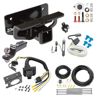 Trailer Hitch Tow Package w/ 7-Way RV Wiring For 03-18 Dodge Ram 1500 19-23 (Classic) 03-09 2500 3500 w/ 2" Drop Mount 2" Ball Class 4 2" Receiver Trailer Hitch Tow Package w/ 7-Way RV Wiring For 03-18 Dodge Ram 1500 19-23 (Classic) 03-09 2500 3500 w/ 2" Drop Mount 2" Ball Class 4 2" Receiver