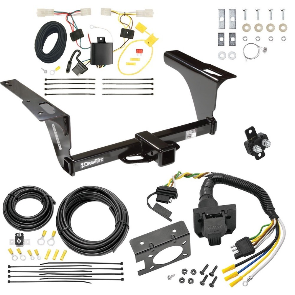 Custom Fit Trailer Hitch Wiring Harness (Plug & Play) Trailer Connector Adapter Brake Control Wiring Kit Circuit Breaker Installation Hardware Installation Instructions 75673 85343 20506 7012a 118511 Draw-Tite Trailer Hitch 7-Way RV Wiring 10-14 Subar Trailer Hitch w/ 7-Way RV Wiring For 10-14 Subaru Legacy Sedan Class 3 2" Receiver
