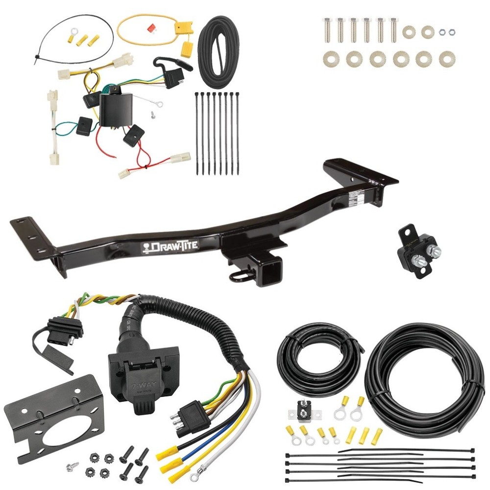 Custom Fit Trailer Hitch Wiring Harness (Plug & Play) Trailer Connector Adapter Brake Control Wiring Kit Circuit Breaker Installation Hardware Installation Instructions 75676 85343 20506 7012a 118478 Draw-Tite Trailer Hitch 7-Way RV Wiring 10-12 Lexus Trailer Hitch w/ 7-Way RV Wiring For 10-12 Lexus RX350 Except F Sport Class 3 2" Receiver