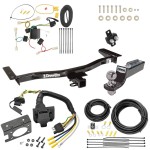 Custom Fit Trailer Hitch Wiring Harness (Plug & Play) 2" Drop Ball-Mount w/ Pin/Clip 2" Chrome Ball Trailer Connector Adapter Brake Control Wiring Kit Circuit Breaker Installation Hardware Installation Instructions 75676 85343 20506 7012a 11 Trailer Hitch Tow Package w/ 7-Way RV Wiring For 10-12 Lexus RX350 Except F Sport w/ 2" Drop Mount 2" Ball Class 3 2" Receiver