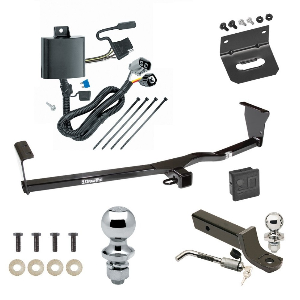 Ultimate Tow Package For 11-13 KIA Sorento EX SX V6 Trailer Hitch w/ Wiring 2" Drop Mount Dual 2" and 1-7/8" Ball Lock Bracket Cover 2" Receiver 
