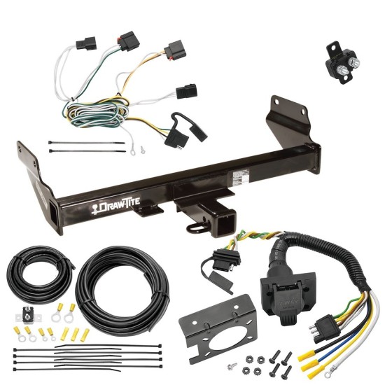 Custom Fit Trailer Hitch Wiring Harness (Plug & Play) Trailer Connector Adapter Brake Control Wiring Kit Circuit Breaker Installation Hardware Installation Instructions 75699 85343 20506 7012a 118425 Draw-Tite Trailer Hitch 7-Way RV Wiring 11-13 Jeep Trailer Hitch w/ 7-Way RV Wiring For 11-13 Jeep Grand Cherokee Class 3 2" Receiver