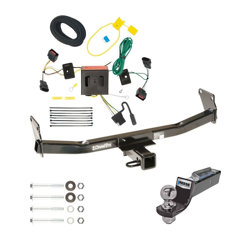 Custom Fit Trailer Hitch Wiring Harness (Plug & Play) 2" Drop Ball-Mount w/ Pin/Clip 2" Chrome Ball Installation Hardware Installation Instructions 75712 118552 21536 Draw-Tite Tow Package 08-17 Jeep Patriot Trailer Hitch Wiring 2" Drop Tow Package For 08-17 Jeep Patriot Trailer Hitch w/ Wiring 2" Drop Mount 2" Ball 2" Receiver