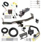 Trailer Hitch Tow Package w/ 7-Way RV Wiring For 11-17 Jeep Compass (Old Body Style) w/ 2" Drop Mount 2" Ball Class 3 2" Receiver 