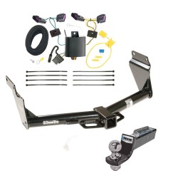 Tow Package For 14-24 Dodge Durango Trailer Hitch w/ Wiring 2" Drop Mount 2" Ball 2" Receiver 