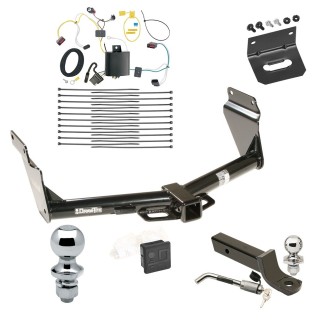 Custom Fit Trailer Hitch Wiring Harness (Plug & Play) 2" Drop Ball-Mount w/ Locking Pin/Clip 2" Chrome Ball 4-Flat Mounting Bracket 1-7/8" Chrome Ball Rubber Hitch Plug Cover Installation Hardware Installation Instructions 75713 118727 Ultimate Tow Package For 14-21 Jeep Grand Cherokee Trailer Hitch w/ Wiring 2" Drop Mount Dual 2" and 1-7/8" Ball Lock Bracket Cover 2" Receiver