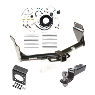 Custom Fit Trailer HitchTow Harness Wiring Package (7-Way) 2" Drop Ball-Mount w/ Pin/Clip 2" Chrome Ball 7-Way Mounting Bracket Installation Hardware Installation Instructions 75713 22113 20212 21536 Draw-Tite Trailer Hitch Tow Package 7-Way RV Trailer Hitch Tow Package w/ 7-Way RV Wiring For 14-23 Dodge Durango w/ 2" Drop Mount 2" Ball Class 4 2" Receiver All Models