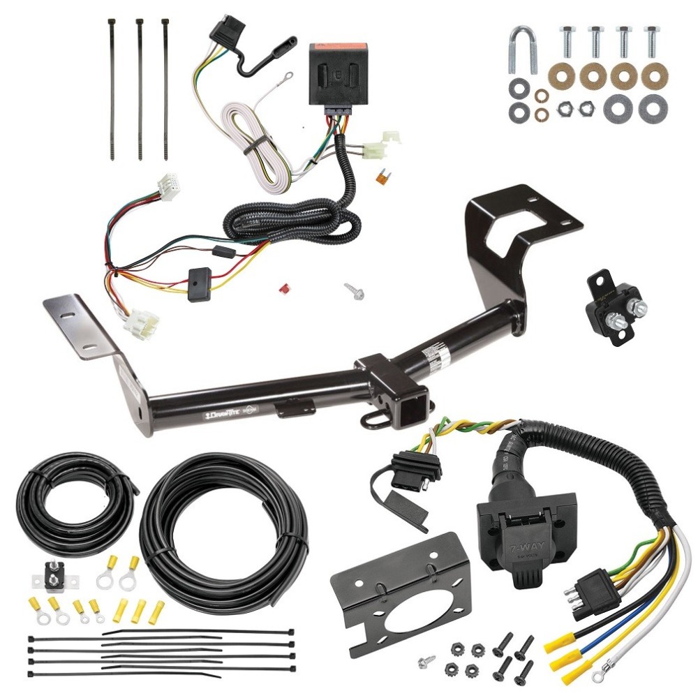 Custom Fit Trailer Hitch Wiring Harness (Plug & Play) Trailer Connector Adapter Brake Control Wiring Kit Circuit Breaker Installation Hardware Installation Instructions 75742 85343 20506 7012a 118561 Draw-Tite Trailer Hitch 7-Way RV Wiring 12-16 Honda Trailer Hitch w/ 7-Way RV Wiring For 12-16 Honda CR-V Class 3 2" Receiver All Models