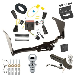 Custom Fit Trailer Hitch Wiring Harness (Plug & Play) 2" Drop Ball-Mount w/ Locking Pin/Clip 2" Chrome Ball 4-Flat Mounting Bracket 1-7/8" Chrome Ball Rubber Hitch Plug Cover Installation Hardware Installation Instructions 75758 118566 Ultimate Tow Package For 13-16 Ford Escape Trailer Hitch w/ Wiring 2" Drop Mount Dual 2" and 1-7/8" Ball Lock Bracket Cover 2" Receiver