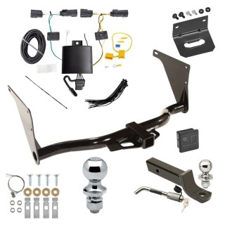 Ultimate Tow Package For 19-19 Ford Escape Trailer Hitch w/ Wiring 2" Drop Mount Dual 2" and 1-7/8" Ball Lock Bracket Cover 2" Receiver 