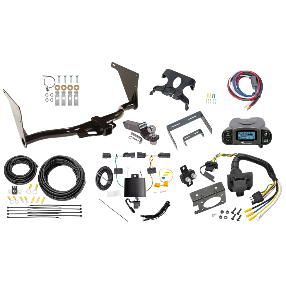 75758 85343 20506 7012a 118802 21536 90195 Draw-Tite Trailer Hitch Tow Package Prodigy P3 Brake Control 19-19 Escape 7-Way RV Wiring 2" Drop Mount 2" Ball Class 3 2" Receiver Tekonsha 19 2019 Trailer Hitch Tow Package Prodigy P3 Brake Control For 19-19 Ford Escape w/ 7-Way RV Wiring 2" Drop Mount 2" Ball Class 3 2" Receiver Draw-Tite Tekonsha