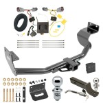 Custom Fit Trailer Hitch Wiring Harness (Plug & Play) 2" Drop Ball-Mount w/ Locking Pin/Clip 2" Chrome Ball 4-Flat Mounting Bracket 1-7/8" Chrome Ball Rubber Hitch Plug Cover Installation Hardware Installation Instructions 75772 118571 Ultimate Tow Package For 13-18 Hyundai Santa Fe Trailer Hitch w/ Wiring 2" Drop Mount Dual 2" and 1-7/8" Ball Lock Bracket Cover 2" Receiver
