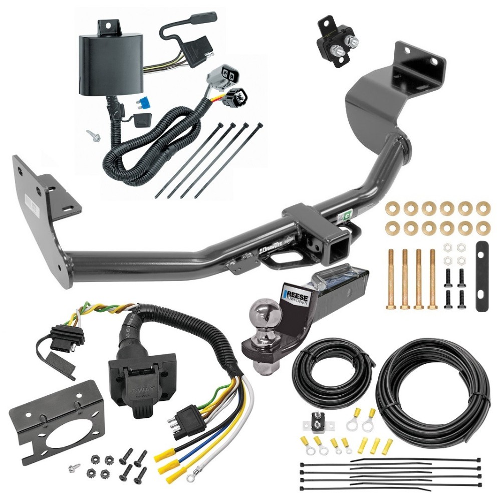 Trailer Hitch Tow Package w/ 7-Way RV Wiring For 14-15 KIA Sorento w/ V6 Engine w/ 2" Drop Mount 2" Ball Class 3 2" Receiver 