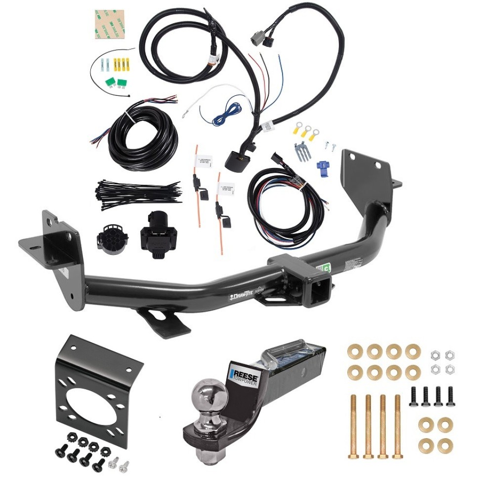 Custom Fit Trailer HitchTow Harness Wiring Package (7-Way) 2" Drop Ball-Mount w/ Pin/Clip 2" Chrome Ball 7-Way Mounting Bracket Installation Hardware Installation Instructions 75776 22122 20212 21536 Draw-Tite Trailer Hitch Tow Package 7-Way RV Trailer Hitch Tow Package w/ 7-Way RV Wiring For 13-18 Hyundai Santa Fe 6/7 Passenger 2019 XL ONLY w/ 2" Drop Mount 2" Ball Class 3 2" Receiver Sport w/Factory Tow Package (5 Passenger)