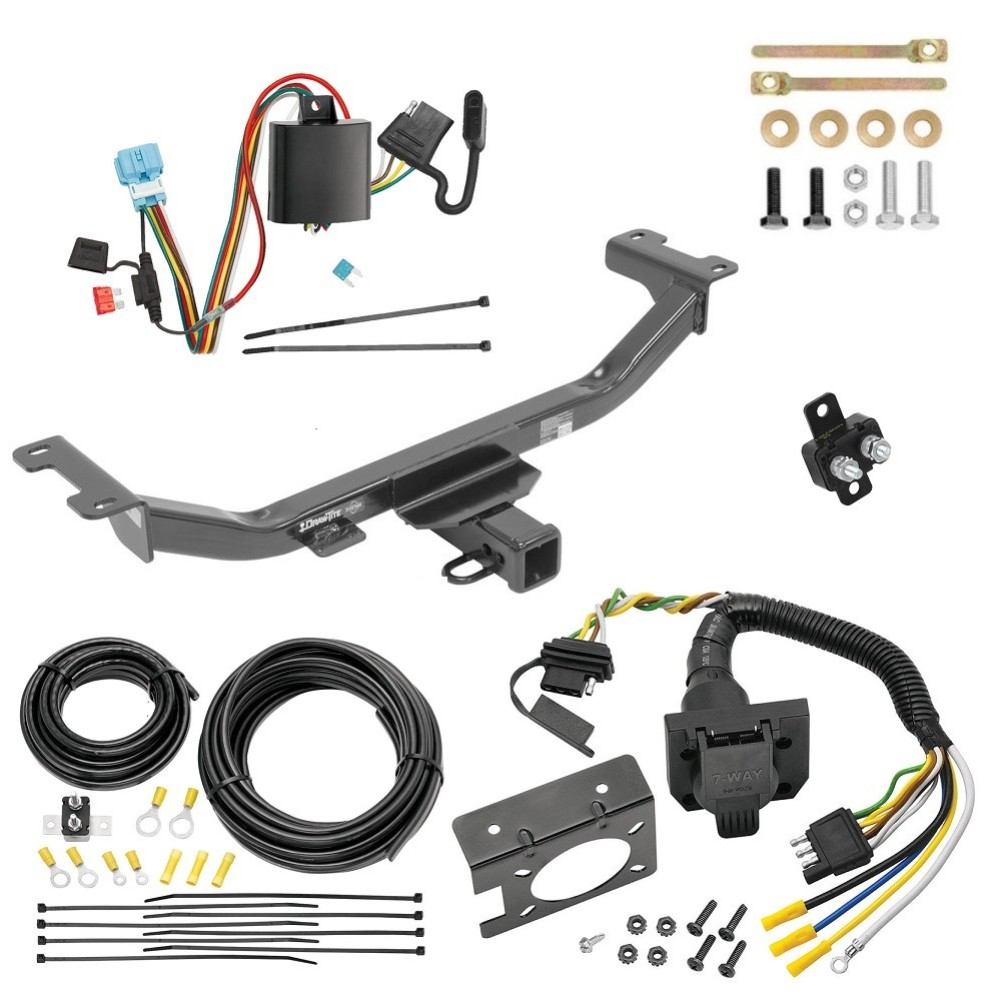 Custom Fit Trailer Hitch Wiring Harness (Plug & Play) Trailer Connector Adapter Brake Control Wiring Kit Circuit Breaker Installation Hardware Installation Instructions 75784 85343 20506 7012a 118500 Draw-Tite Trailer Hitch 7-Way RV Wiring 10-12 Acur Trailer Hitch w/ 7-Way RV Wiring For 10-12 Acura RDX Class 3 2" Receiver All Models