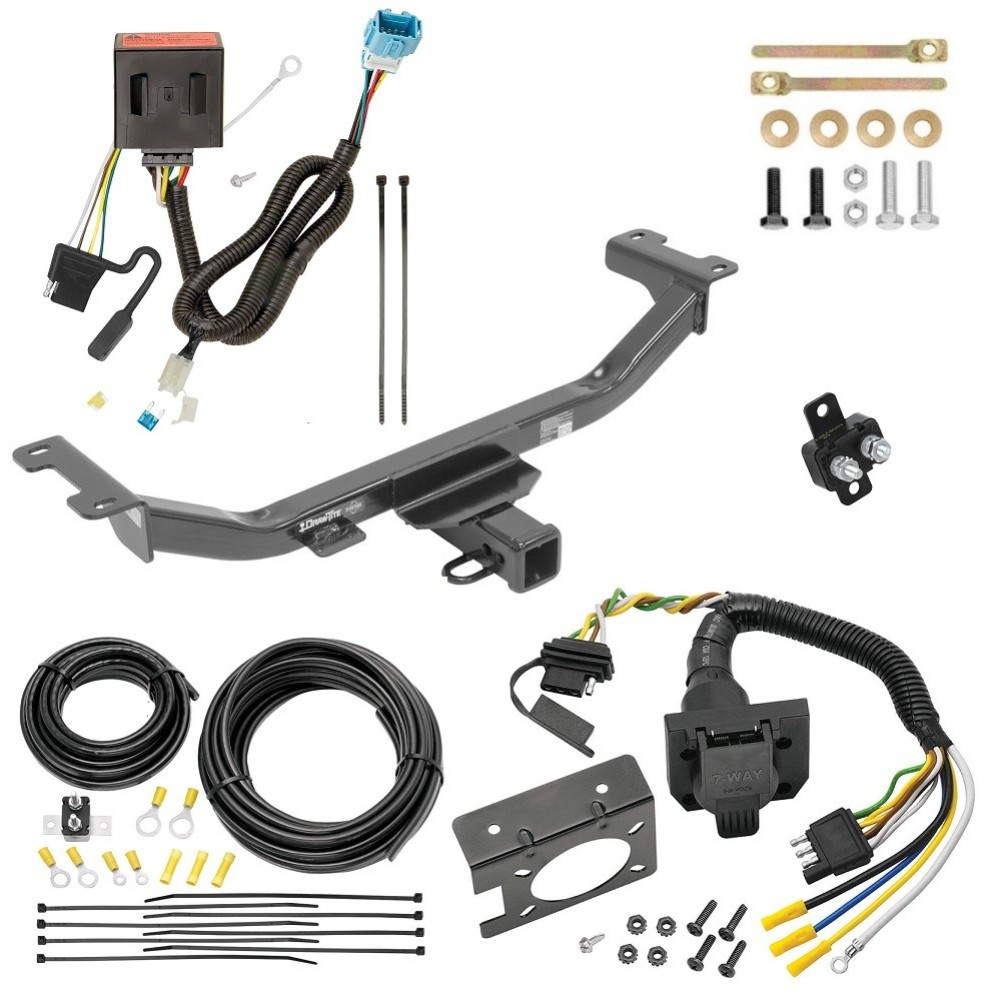 Custom Fit Trailer Hitch Wiring Harness (Plug & Play) Trailer Connector Adapter Brake Control Wiring Kit Circuit Breaker Installation Hardware Installation Instructions 75784 85343 20506 7012a 118569 Draw-Tite Trailer Hitch 7-Way RV Wiring 13-18 Acura Trailer Hitch w/ 7-Way RV Wiring For 13-18 Acura RDX Class 3 2" Receiver All Models