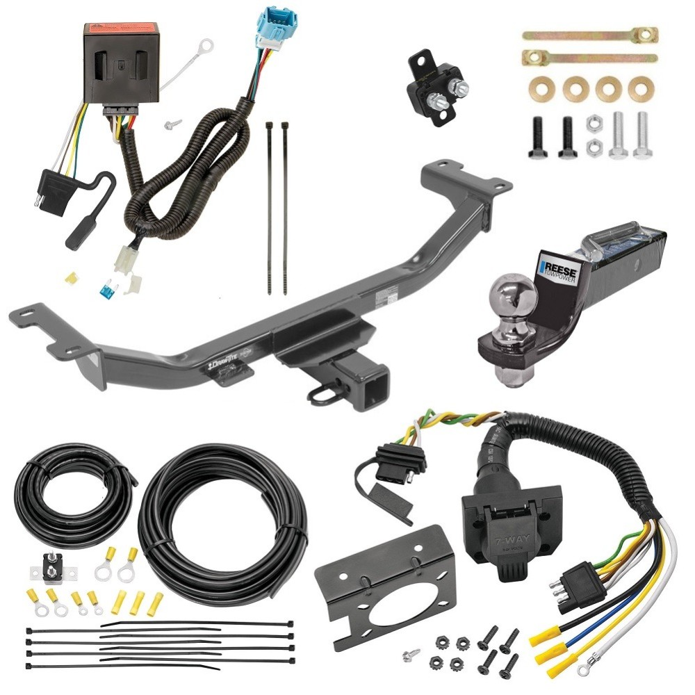 Custom Fit Trailer Hitch Wiring Harness (Plug & Play) 2" Drop Ball-Mount w/ Pin/Clip 2" Chrome Ball Trailer Connector Adapter Brake Control Wiring Kit Circuit Breaker Installation Hardware Installation Instructions 75784 85343 20506 7012a 11 Trailer Hitch Tow Package w/ 7-Way RV Wiring For 13-18 Acura RDX w/ 2" Drop Mount 2" Ball Class 3 2" Receiver All Models