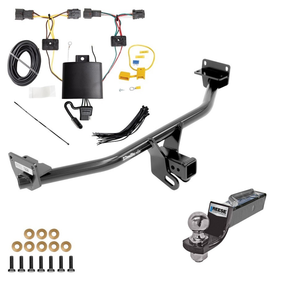 Custom Fit Trailer Hitch Wiring Harness (Plug & Play) 2" Drop Ball-Mount w/ Pin/Clip 2" Chrome Ball Installation Hardware Installation Instructions 75836 118812 21536 Draw-Tite Tow Package 19-21 Hyundai Tucson Trailer Hitch Wiring 2" D Tow Package For 19-21 Hyundai Tucson Trailer Hitch w/ Wiring 2" Drop Mount 2" Ball 2" Receiver