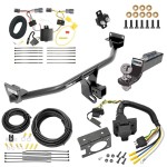 Custom Fit Trailer Hitch Wiring Harness (Plug & Play) 2" Drop Ball-Mount w/ Pin/Clip 2" Chrome Ball Trailer Connector Adapter Brake Control Wiring Kit Circuit Breaker Installation Hardware Installation Instructions 75836 85343 20506 7012a 1 Trailer Hitch Tow Package w/ 7-Way RV Wiring For 16-18 Hyundai Tucson w/ 2" Drop Mount 2" Ball Class 3 2" Receiver All Models