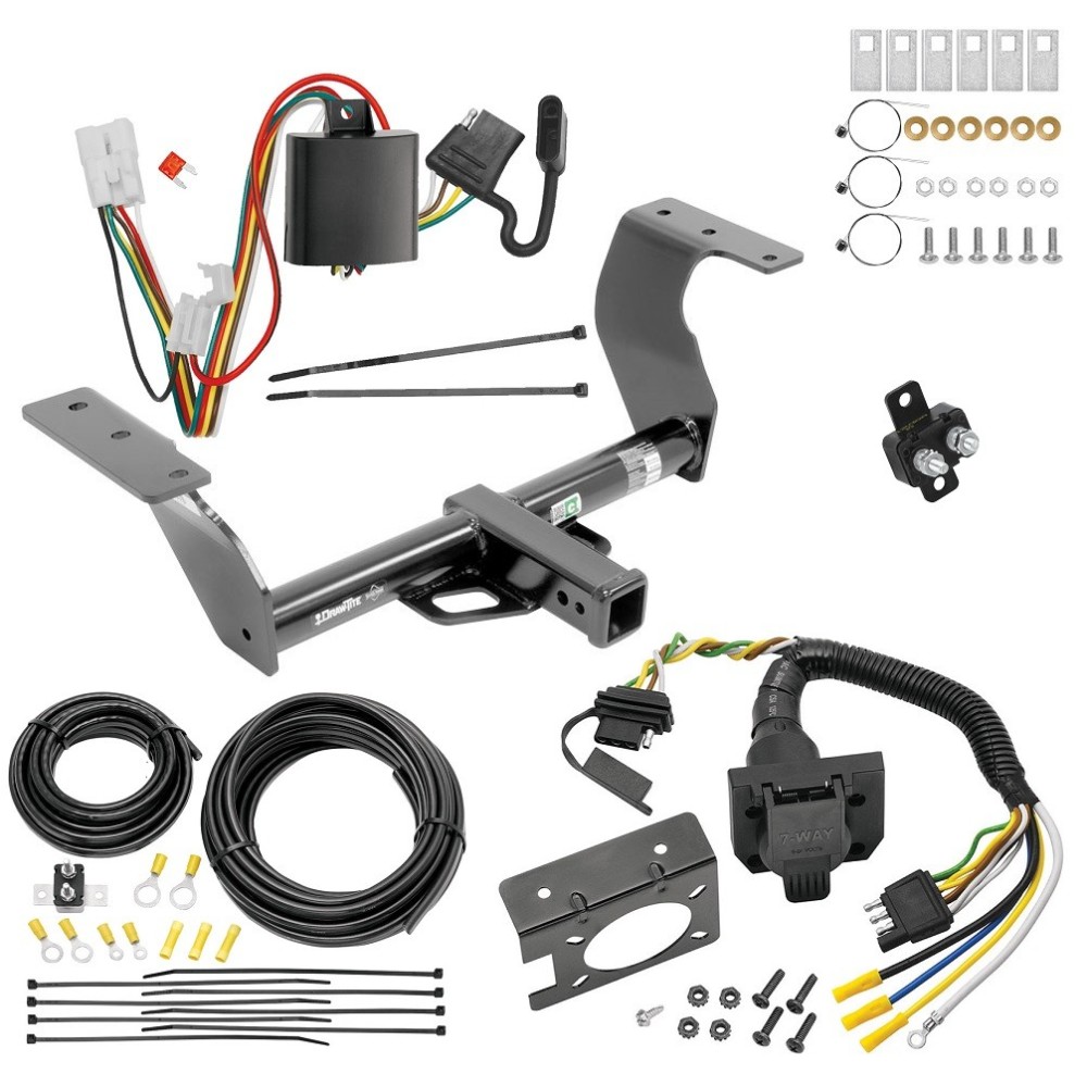Custom Fit Trailer Hitch Wiring Harness (Plug & Play) Trailer Connector Adapter Brake Control Wiring Kit Circuit Breaker Installation Hardware Installation Instructions 75876 85343 20506 7012a 118467 Draw-Tite Trailer Hitch 7-Way RV Wiring 14-18 Subar Trailer Hitch w/ 7-Way RV Wiring For 14-18 Subaru Forester Class 3 2" Receiver All Models