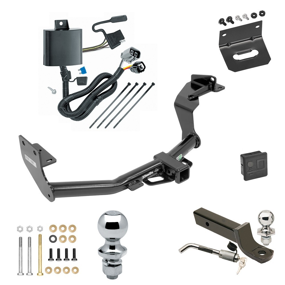 Custom Fit Trailer Hitch Wiring Harness (Plug & Play) 2" Drop Ball-Mount w/ Locking Pin/Clip 2" Chrome Ball 4-Flat Mounting Bracket 1-7/8" Chrome Ball Rubber Hitch Plug Cover Installation Hardware Installation Instructions 75908 118269 Ultimate Tow Package For 16-20 KIA Sorento w/ V6 Engine Trailer Hitch w/ Wiring 2" Drop Mount Dual 2" and 1-7/8" Ball Lock Bracket Cover 2" Receiver