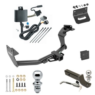 Custom Fit Trailer Hitch Wiring Harness (Plug & Play) 2" Drop Ball-Mount w/ Locking Pin/Clip 2" Chrome Ball 4-Flat Mounting Bracket 1-7/8" Chrome Ball Rubber Hitch Plug Cover Installation Hardware Installation Instructions 75908 118269 Ultimate Tow Package For 16-20 KIA Sorento w/ V6 Engine Trailer Hitch w/ Wiring 2" Drop Mount Dual 2" and 1-7/8" Ball Lock Bracket Cover 2" Receiver
