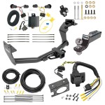 Custom Fit Trailer Hitch Wiring Harness (Plug & Play) 2" Drop Ball-Mount w/ Pin/Clip 2" Chrome Ball Trailer Connector Adapter Brake Control Wiring Kit Circuit Breaker Installation Hardware Installation Instructions 75908 85343 20506 7012a 11 Trailer Hitch Tow Package w/ 7-Way RV Wiring For 16-20 KIA Sorento w/ I4 Engine w/ 2" Drop Mount 2" Ball Class 3 2" Receiver