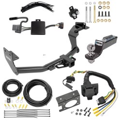 Trailer Hitch Tow Package w/ 7-Way RV Wiring For 19-20 Hyundai Santa Fe w/ 2" Drop Mount 2" Ball Class 3 2" Receiver All Models  Trailer Hitch Tow Package w/ 7-Way RV Wiring For 19-20 Hyundai Santa Fe w/ 2" Drop Mount 2" Ball Class 3 2" Receiver All Models