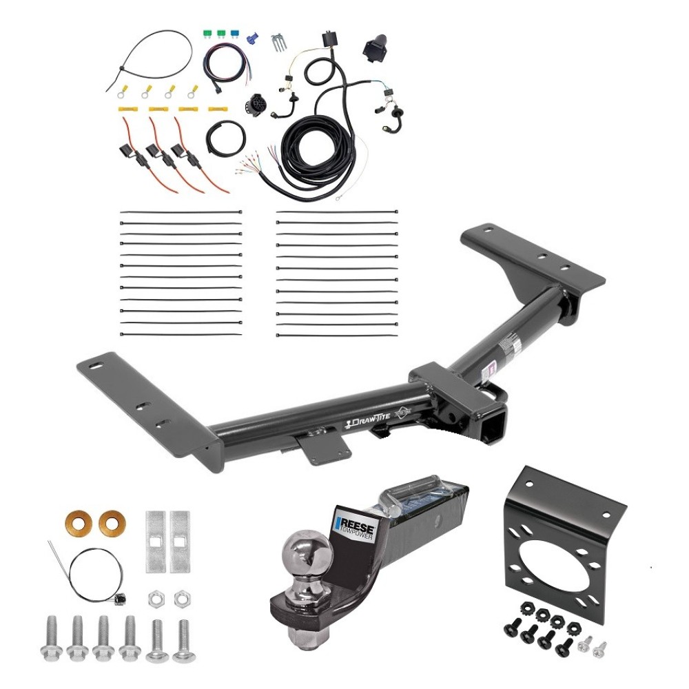 Trailer Hitch Tow Package w/ 7-Way RV Wiring For 15-23 Ford Transit 150 250 350 w/ 2" Drop Mount 2" Ball Class 3 2" Receiver Trailer Hitch Tow Package w/ 7-Way RV Wiring For 15-23 Ford Transit 150 250 350 w/ 2" Drop Mount 2" Ball Class 3 2" Receiver