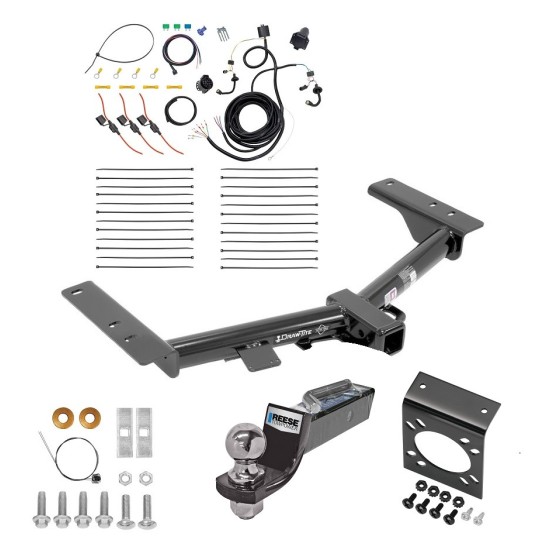 Trailer Hitch Tow Package w/ 7-Way RV Wiring For 15-23 Ford Transit 150 250 350 w/ 2" Drop Mount 2" Ball Class 3 2" Receiver Trailer Hitch Tow Package w/ 7-Way RV Wiring For 15-23 Ford Transit 150 250 350 w/ 2" Drop Mount 2" Ball Class 3 2" Receiver