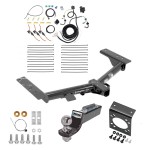 Trailer Hitch Tow Package w/ 7-Way RV Wiring For 15-23 Ford Transit 350 w/ 2" Drop Mount 2" Ball Class 3 2" Receiver Trailer Hitch Tow Package w/ 7-Way RV Wiring For 15-23 Ford Transit 350 w/ 2" Drop Mount 2" Ball Class 3 2" Receiver