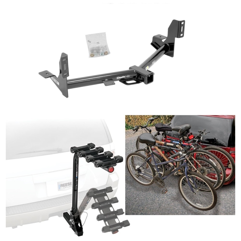 75938 63124 Draw-Tite Trailer Hitch 4 Bike Rack 15-21 F150 F-150 All Models Approved Recreational Offroad Use Carrier Adult Woman or Child Bicycles Foldable 15 16 17 18 19 20 21 2015 2016 2017 2018 2019 2020 2021 Trailer Hitch w/ 4 Bike Rack For 15-21 Ford F150 F-150 All Models Approved for Recreational & Offroad Use Carrier for Adult Woman or Child Bicycles Foldable