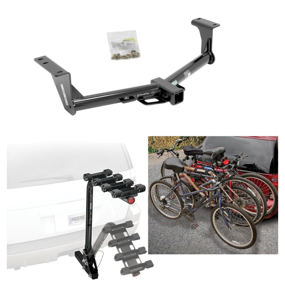 Trailer Hitch w/ 4 Bike Rack For 1522 Nissan Murano All