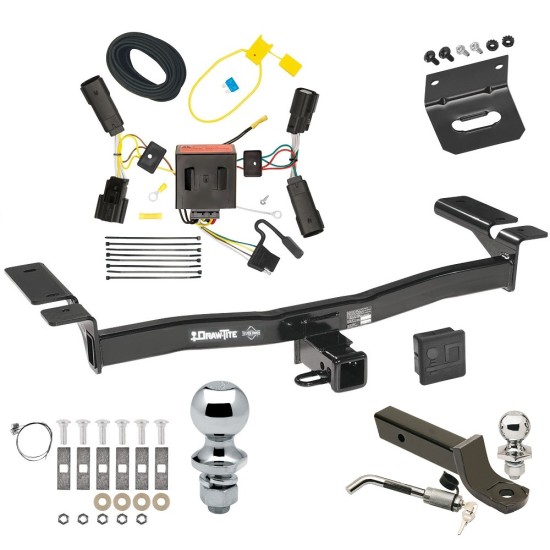 Custom Fit Trailer Hitch Wiring Harness (Plug & Play) 2" Drop Ball-Mount w/ Locking Pin/Clip 2" Chrome Ball 4-Flat Mounting Bracket 1-7/8" Chrome Ball Rubber Hitch Plug Cover Installation Hardware Installation Instructions 75992 118515 Ultimate Tow Package For 11-14 Ford Edge Trailer Hitch w/ Wiring 2" Drop Mount Dual 2" and 1-7/8" Ball Lock Bracket Cover 2" Receiver