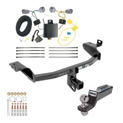 Tow Package For 14-18 Jeep Cherokee Trailer Hitch w/ Wiring 2" Drop Mount 2" Ball 2" Receiver  Tow Package For 14-18 Jeep Cherokee Trailer Hitch w/ Wiring 2" Drop Mount 2" Ball 2" Receiver