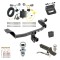 Ultimate Tow Package For 14-18 Jeep Cherokee Trailer Hitch w/ Wiring 2" Drop Mount Dual 2" and 1-7/8" Ball Lock Bracket Cover 2" Receiver 