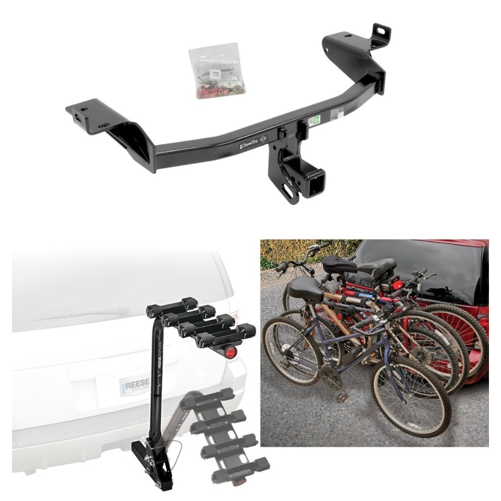 Trailer Hitch w/ 4 Bike Rack For 1422 Jeep Cherokee All