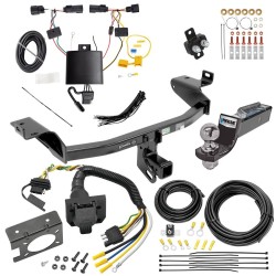 Trailer Hitch Tow Package w/ 7-Way RV Wiring For 19-23 Jeep Cherokee w/ 2" Drop Mount 2" Ball Class 3 2" Receiver All Models  Trailer Hitch Tow Package w/ 7-Way RV Wiring For 19-23 Jeep Cherokee w/ 2" Drop Mount 2" Ball Class 3 2" Receiver All Models