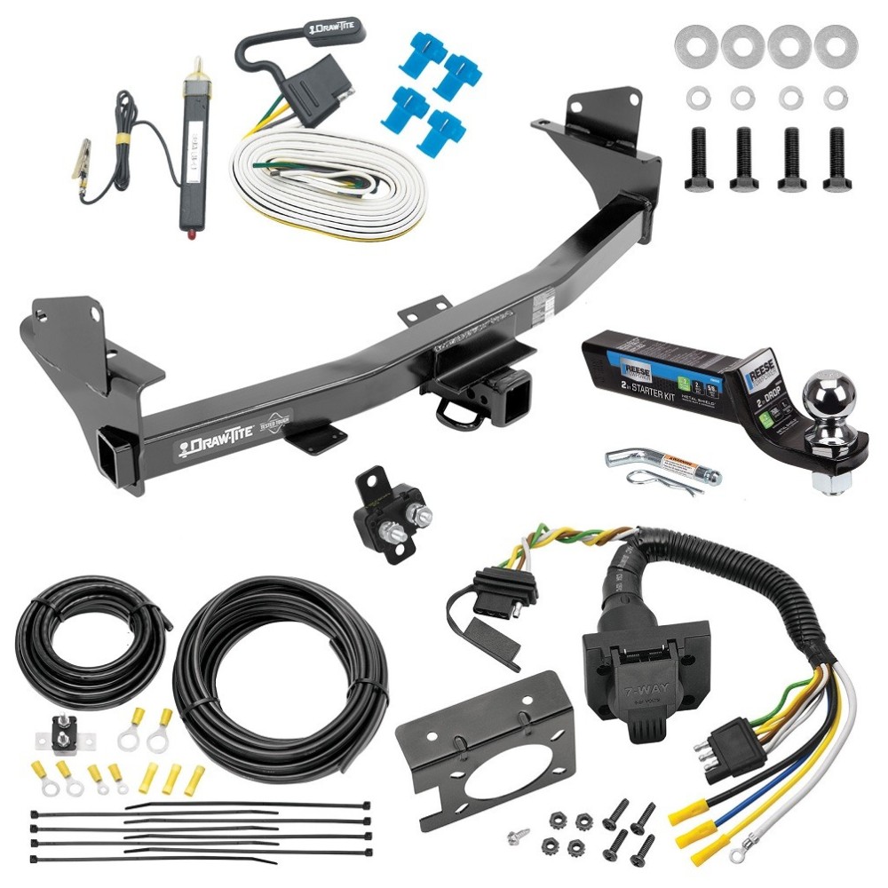 Trailer Hitch Tow Package w/ 7-Way RV Wiring For 15-22 Chevrolet