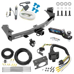 Trailer Hitch Tow Package w/ 7-Way RV Wiring For 15-22 Chevrolet Colorado GMC Canyon w/ 2" Drop Mount 2" Ball Class 4 2" Receiver All Models  Trailer Hitch Tow Package w/ 7-Way RV Wiring For 15-22 Chevrolet Colorado GMC Canyon w/ 2" Drop Mount 2" Ball Class 4 2" Receiver All Models