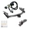 Custom Fit Trailer Hitch Wiring Harness (Plug & Play) 2" Drop Ball-Mount w/ Pin/Clip 2" Chrome Ball Installation Hardware Installation Instructions 76016 118384 21536 Draw-Tite Tow Package 14-18 Chevrolet Silverado GMC Sierra 1500 2019 (Old Tow Package For 14-18 Chevrolet Silverado GMC Sierra 1500 2019 (Old Body Style) Trailer Hitch w/ Wiring 2" Drop Mount 2" Ball 2" Receiver