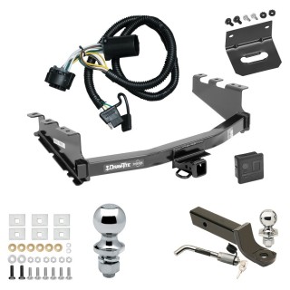 Custom Fit Trailer Hitch Wiring Harness (Plug & Play) 2" Drop Ball-Mount w/ Locking Pin/Clip 2" Chrome Ball 4-Flat Mounting Bracket 1-7/8" Chrome Ball Rubber Hitch Plug Cover Installation Hardware Installation Instructions 76016 118384 Ultimate Tow Package For 14-19 Chevy Silverado GMC Sierra 1500 Trailer Hitch w/ Wiring 2" Drop Mount Dual 2" and 1-7/8" Ball Lock Bracket Cover 2" Receiver
