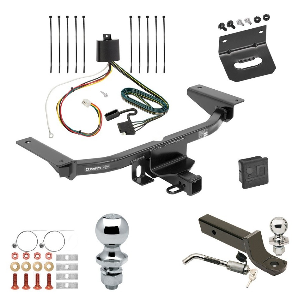 Custom Fit Trailer Hitch Wiring Harness (Plug & Play) 2" Drop Ball-Mount w/ Locking Pin/Clip 2" Chrome Ball 4-Flat Mounting Bracket 1-7/8" Chrome Ball Rubber Hitch Plug Cover Installation Hardware Installation Instructions 76020 118278 Ultimate Tow Package For 16-23 Mazda CX-9 Trailer Hitch w/ Wiring 2" Drop Mount Dual 2" and 1-7/8" Ball Lock Bracket Cover 2" Receiver